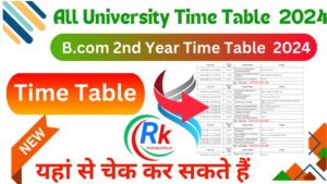 B.com 2nd Time Table 2024 