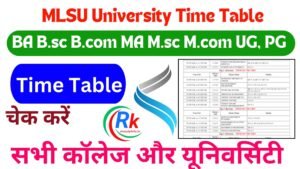 MLSU Time Table