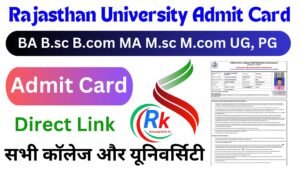 Rajasthan University Admit Card