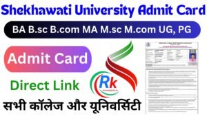 Shekhawati University Admit Card 