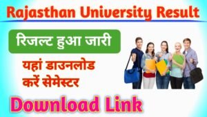 Rajasthan University Result 2025