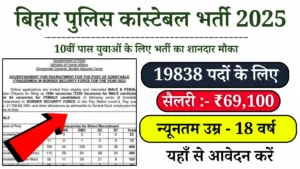 Bihar Police Constable Vacancy 2025
