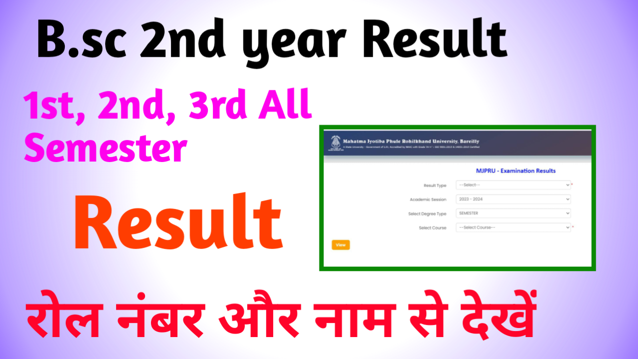B.sc 2nd year Result