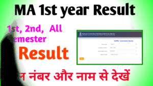 MA 1st year Result