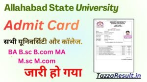 Allahabad State University Admit Card