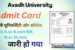 Avadh University Admit Card