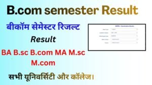 B.com semester Result 