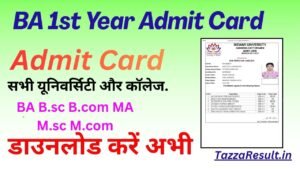 BA 1st Year Admit Card
