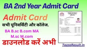 BA 2nd Year Admit Card