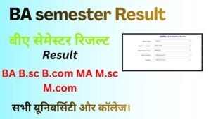 BA semester Result