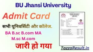 BU Jhansi University Admit Card