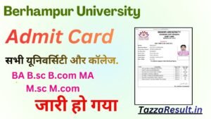 Berhampur University Admit Card