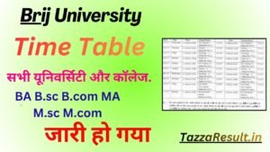 Brij University Time Table
