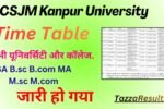 CSJM University Time Table