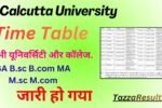Calcutta University Time Table