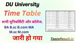 DU University Time Table