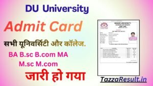 DU University Admit Card