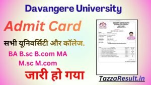 Davangere University Admit Card