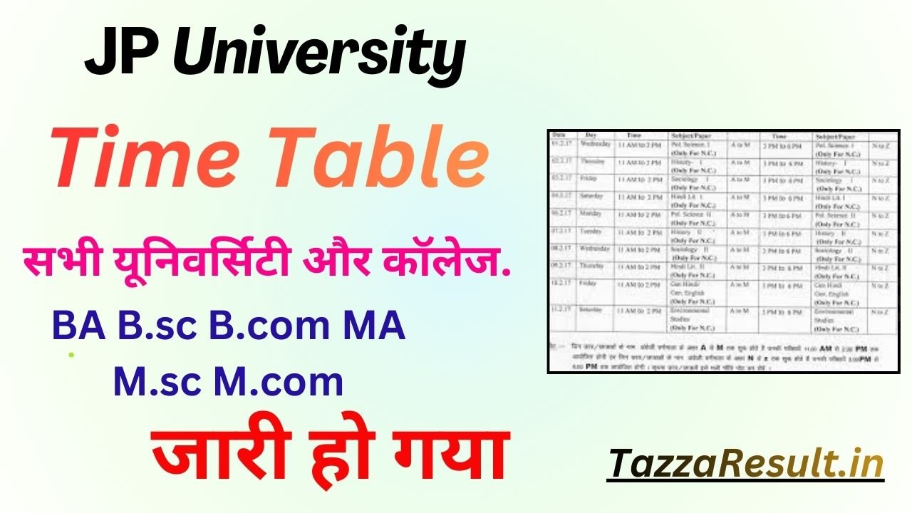 JP University Time Table