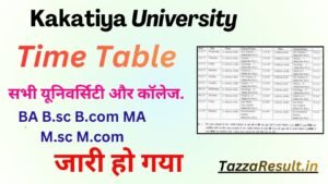 Kakatiya University Time Table