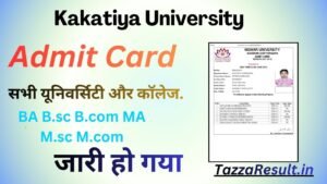 Kakatiya University Admit Card