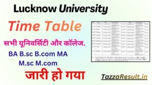 Lucknow University Time Table