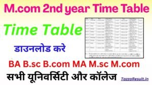 M.com 2nd year Time Table