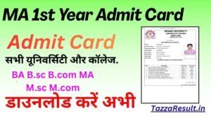MA 1st Year Admit Card