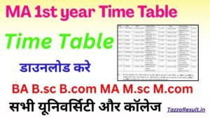 MA 1st year Time Table