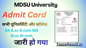 MDSU University Admit Card