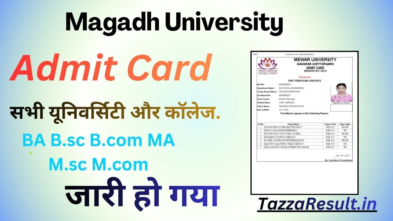 Magadh University Admit Card