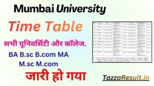 Mumbai University Time Table