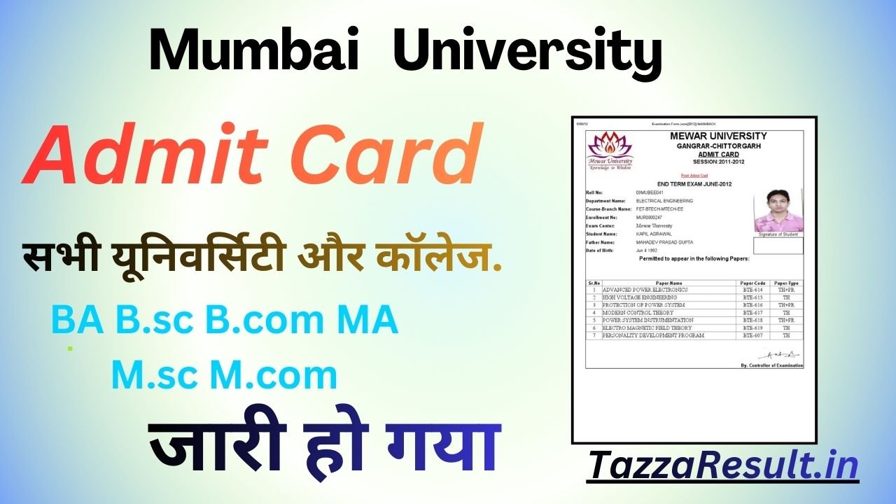 Mumbai University Admit Card