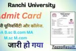 Ranchi University Admit Card