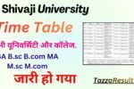Shivaji University Time Table