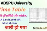 VBSPU University Time Table