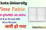 kota University Time Table