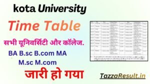 kota University Time Table