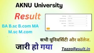 AKNU University Result 