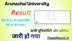 Arunachal University Result 
