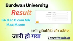 Burdwan University Result
