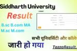 Siddharth University Result
